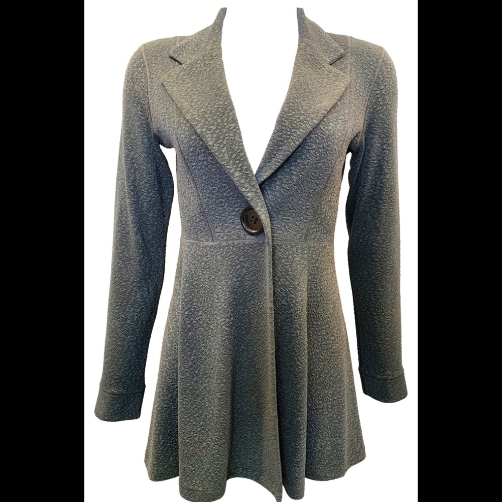 EVA VARRO L/SL EMPIRE WAIST JACKET LEAD  PEBBLES